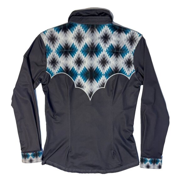 Ranch Dress'N Performance Rodeo Cowgirl Western Pearl Snap Womens Small - Picture 8 of 8